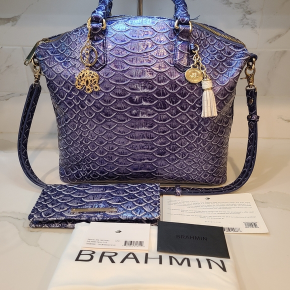Brahmin Large Duxbury & Ady Wallet Denim Cruz NWT - Picture 7 of 16